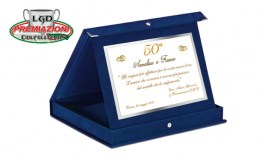 Astuccio in Velluto Blu 21 x 17 cm  ECOBOX1