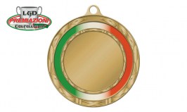 Medaglia ferro oro smaltata Ø80 mm M80L-SM